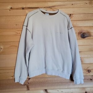 Columbia Mens Active Outdoor Cream Sweater, Size Large